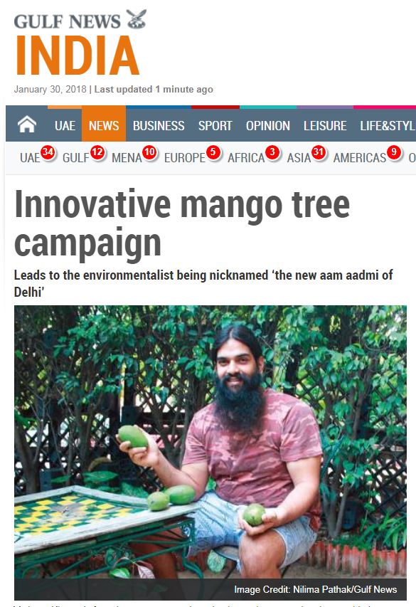 Innovative mango trees campaign. join new delhi nature society ngo in this campaign