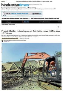 environment clearance for pragati maidan redevelopment challenged at NGT. Volunteer with NDNS to expose such orders