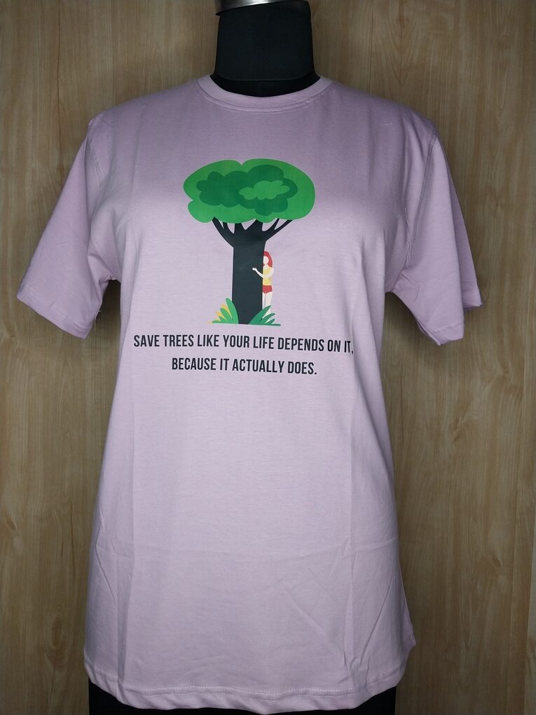 Lavender t-shirt - (save trees like your life depends on it)