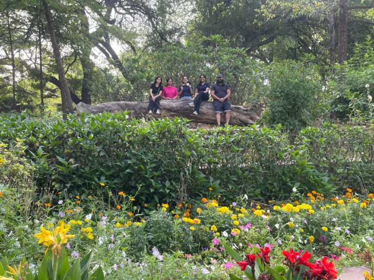 Connecting with nature during nature walk